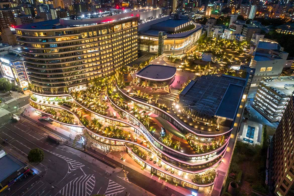 Kumamoto City Center in kumamoto, Japan - The vibrant heart of Kumamoto featuring historic castle grounds, modern shopping districts, traditional covered arcades, and diverse dining options showcasing the region's renowned cuisine and culture