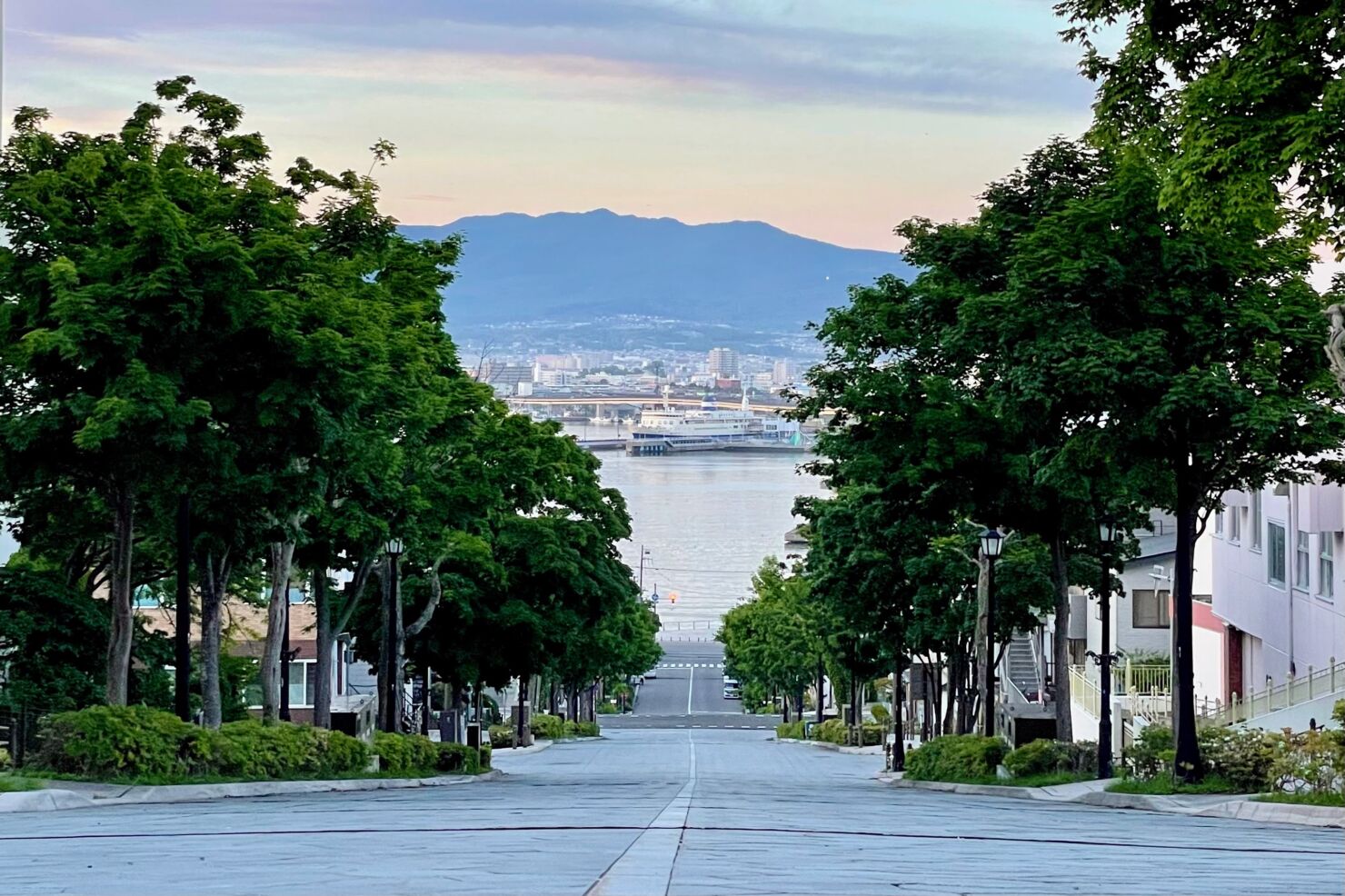 Hakodate Motomachi District in hokkaido, Japan - A historic hillside neighborhood featuring Western-style buildings, former consulates, churches, and panoramic harbor views, reflecting Hakodate's role as one of Japan's first ports opened to foreign trade in 1859.